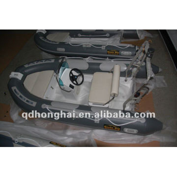 rigid CE rib350 fiberglass with pvc or hypalon inflatable boat